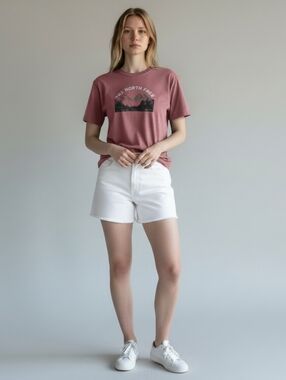 The North Face Women’s Rose Pink Mountain Graphic Tee